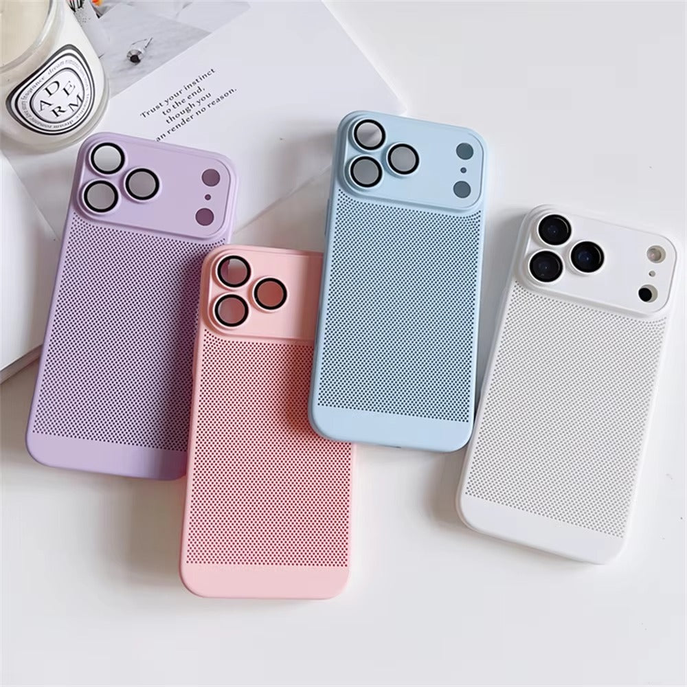 Ultra-Slim iPhone Case — Lightweight Cooling Heat-Dissipation Hard Shell with Breathable Design, Anti-Slip and Scratch-Resistant Finish