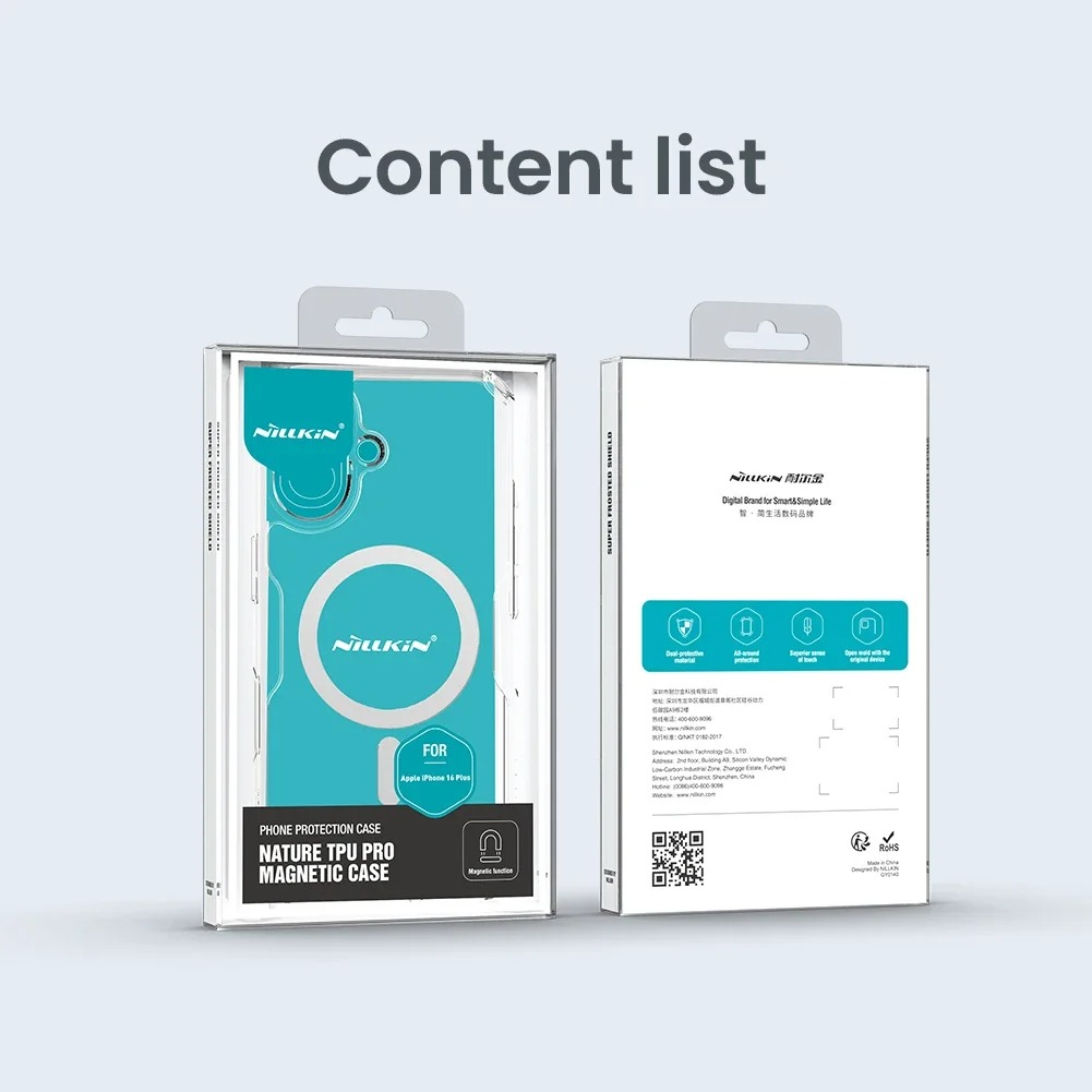 Ultra-Slim Magnetic iPhone Case — Transparent Hybrid TPU+PC Cover with Anti-Drop Airbag Protection, Shockproof Anti-Fingerprint Design