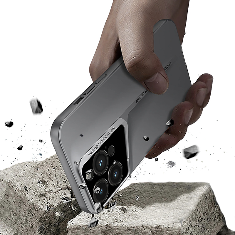 Ultra-Slim iPhone Case — Matte Blade-Texture Hard PC Cover with Frosted Lens Protection, Magnetic Lightweight Non-Slip Design & Drop-Proof Ultra-Thin Profile