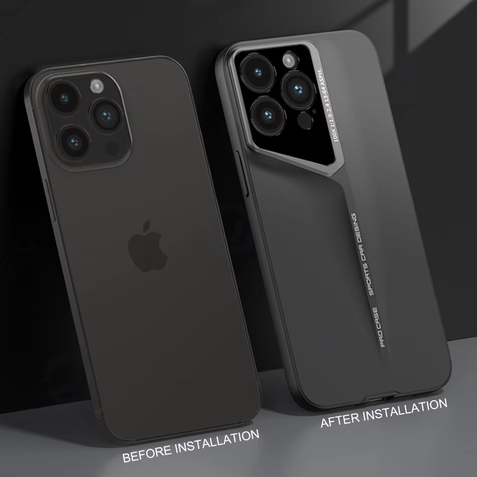 Ultra-Slim iPhone Case — Matte Blade-Texture Hard PC Cover with Frosted Lens Protection, Magnetic Lightweight Non-Slip Design & Drop-Proof Ultra-Thin Profile