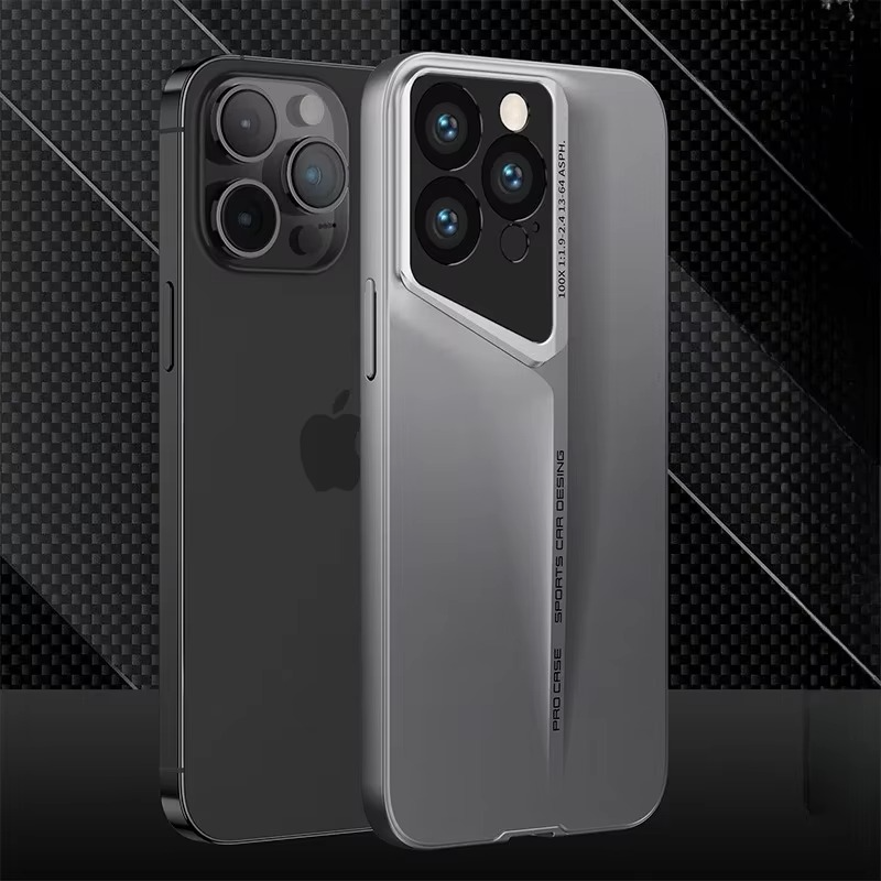 Ultra-Slim iPhone Case — Matte Blade-Texture Hard PC Cover with Frosted Lens Protection, Magnetic Lightweight Non-Slip Design & Drop-Proof Ultra-Thin Profile