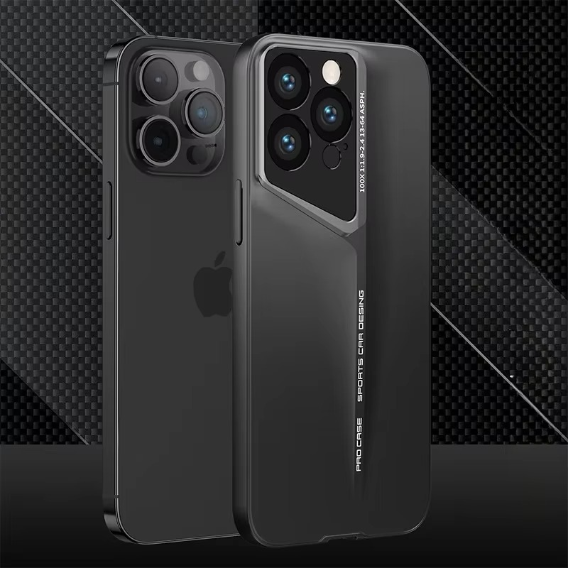 Ultra-Slim iPhone Case — Matte Blade-Texture Hard PC Cover with Frosted Lens Protection, Magnetic Lightweight Non-Slip Design & Drop-Proof Ultra-Thin Profile