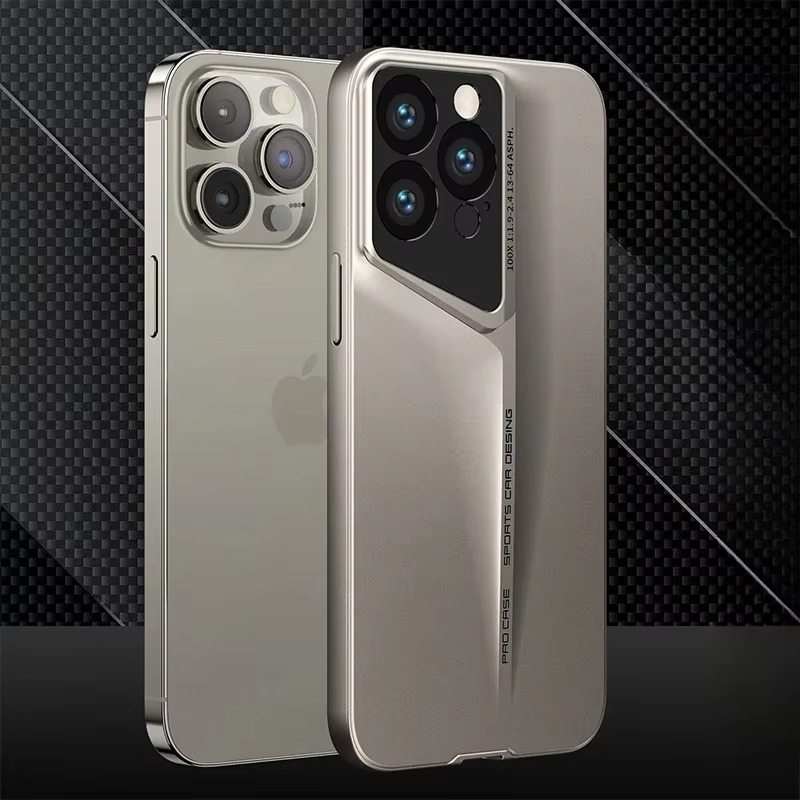 Ultra-Slim iPhone Case — Matte Blade-Texture Hard PC Cover with Frosted Lens Protection, Magnetic Lightweight Non-Slip Design & Drop-Proof Ultra-Thin Profile