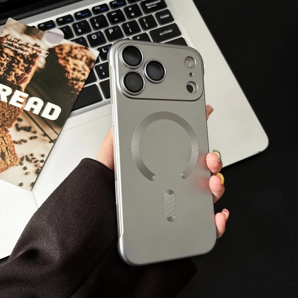 Ultra-Thin iPhone Case — PC Frameless Half-Wrapped Shockproof Cover, Anti-Fingerprint, Non-Slip, Lightweight Protective Design