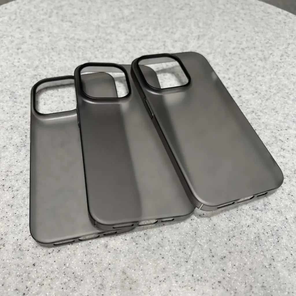 Ultra-Thin iPhone Matte Translucent Case — Silky Skin Slim Hard Cover, Lightweight Shockproof Design, Anti-Fingerprint Scratch-Resistant Clear Finish