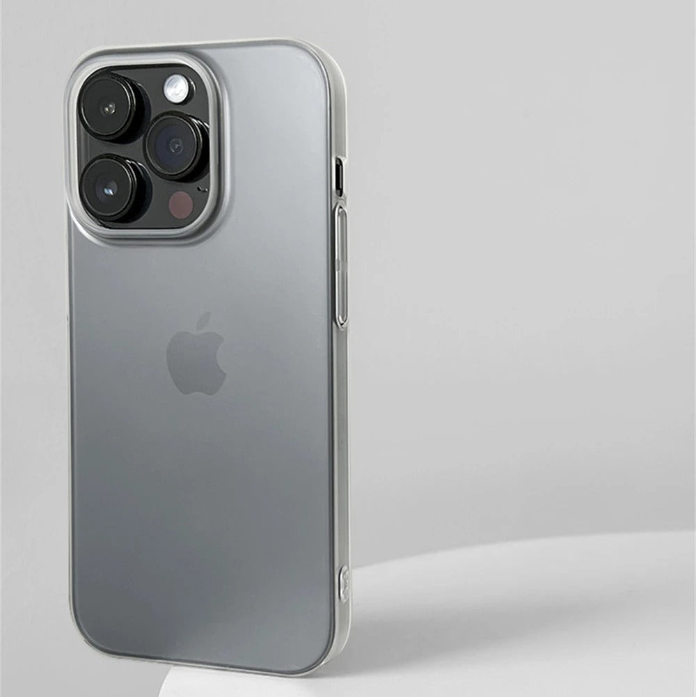 Ultra-Thin iPhone Matte Translucent Case — Silky Skin Slim Hard Cover, Lightweight Shockproof Design, Anti-Fingerprint Scratch-Resistant Clear Finish
