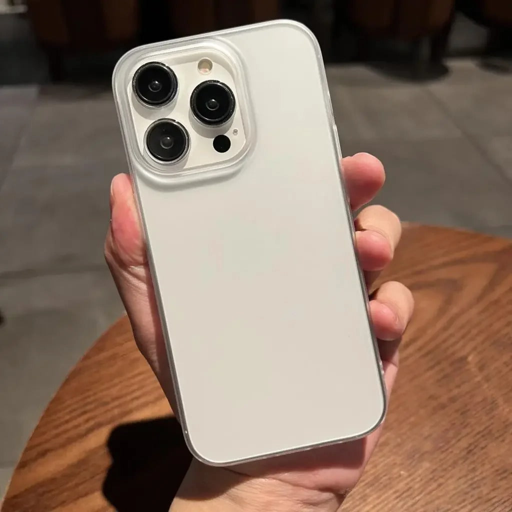 Ultra-Thin iPhone Matte Translucent Case — Silky Skin Slim Hard Cover, Lightweight Shockproof Design, Anti-Fingerprint Scratch-Resistant Clear Finish