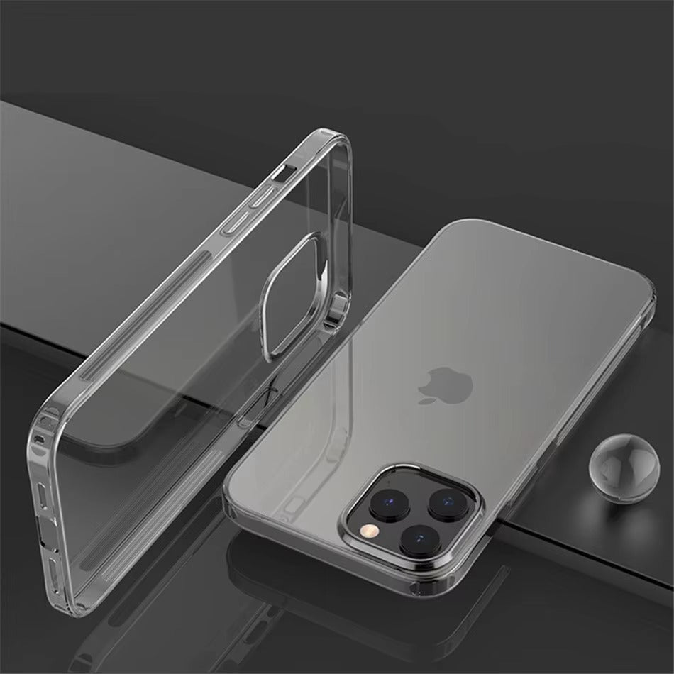 Ultra-Thin iPhone Case — Clear Silicone Full Coverage, Anti-Fingerprint, Anti-Scratch, Dustproof, Lightweight, Waterproof, Non-Slip Back Cover