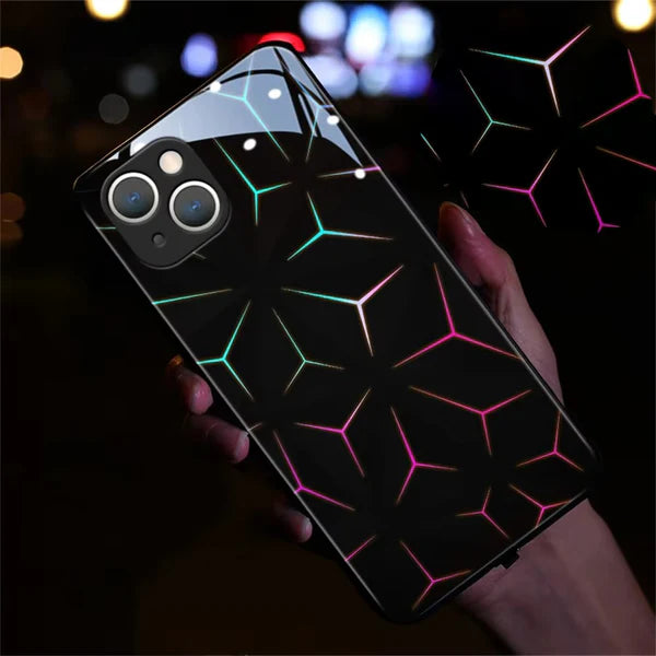Luxury iPhone LED Luminous Case — Smart Voice-Activated Light Up Back Cover, Stylish Shockproof Design, Durable Protective Finish