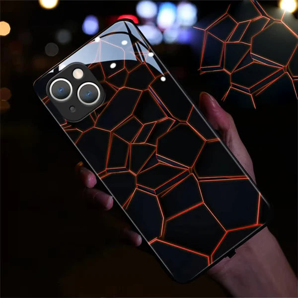 Luxury iPhone LED Luminous Case — Smart Voice-Activated Light Up Back Cover, Stylish Shockproof Design, Durable Protective Finish