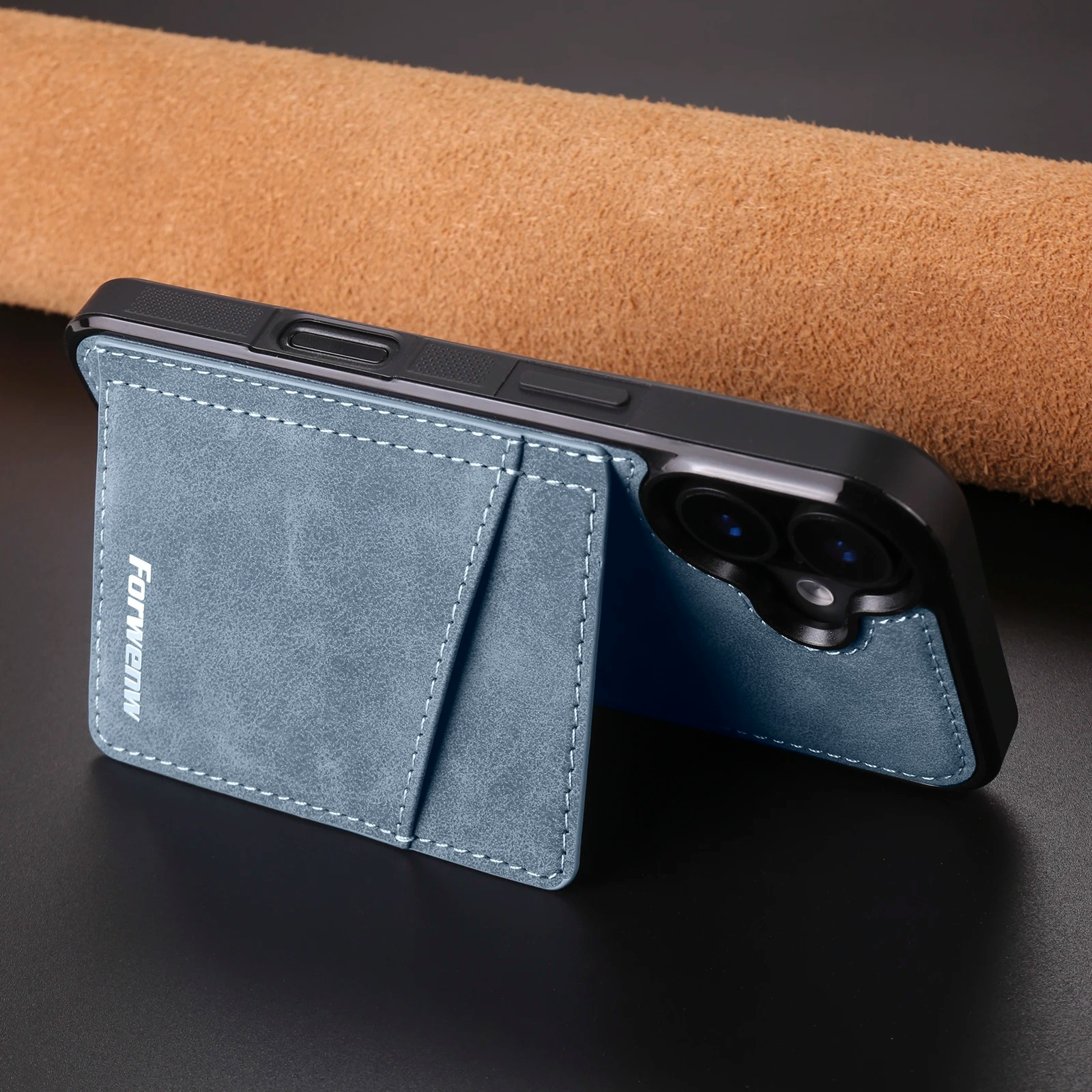 Business Flip Leather Phone Case — Magnetic Wallet Card Holder, Anti-Fingerprint, Anti-Scratch, Dustproof, Non-Slip Full Coverage Cover