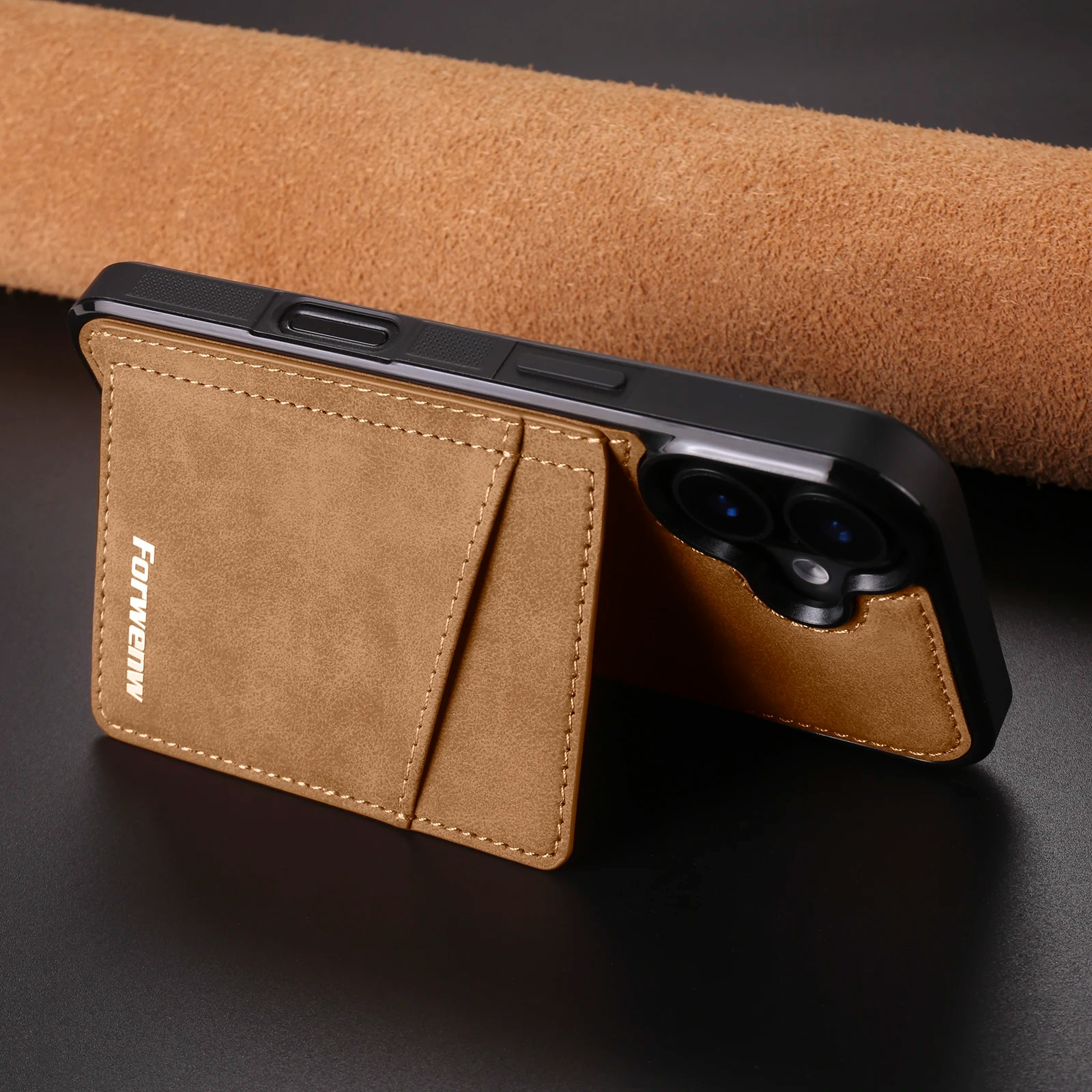 Business Flip Leather Phone Case — Magnetic Wallet Card Holder, Anti-Fingerprint, Anti-Scratch, Dustproof, Non-Slip Full Coverage Cover