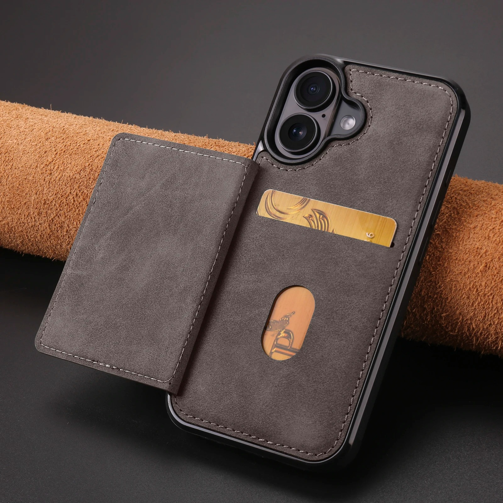 Business Flip Leather Phone Case — Magnetic Wallet Card Holder, Anti-Fingerprint, Anti-Scratch, Dustproof, Non-Slip Full Coverage Cover