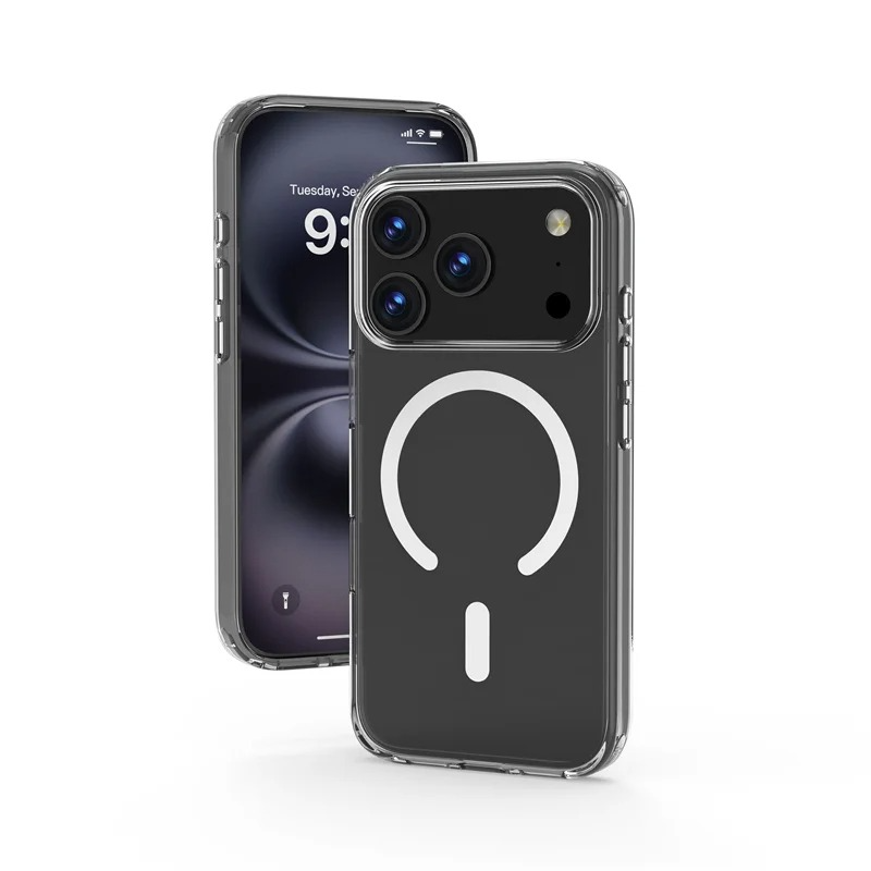 Crystal Transparent Magnetic iPhone Case — Shockproof Clear Cover, Anti-Fingerprint, Anti-Scratch, Dustproof, Lightweight Full Protection for Wireless Charging