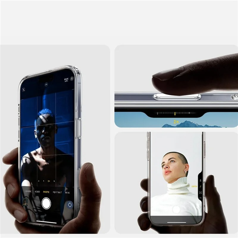 Crystal Transparent Magnetic iPhone Case — Shockproof Clear Cover, Anti-Fingerprint, Anti-Scratch, Dustproof, Lightweight Full Protection for Wireless Charging