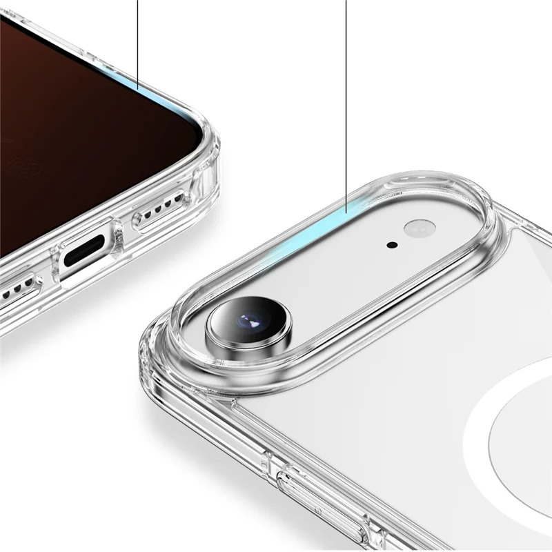 Crystal Transparent Magnetic iPhone Case — Shockproof Clear Cover, Anti-Fingerprint, Anti-Scratch, Dustproof, Lightweight Full Protection for Wireless Charging