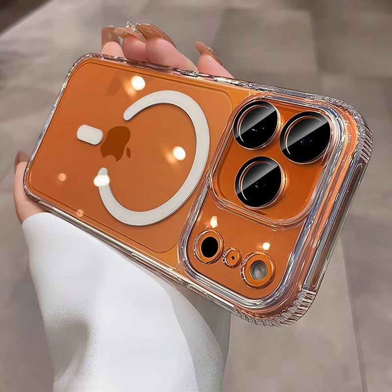 High-Clear iPhone Case — Transparent Magnetic Ultra-Thin PC Half-Wrapped Cover with Camera Control Button, Anti-Fingerprint, Anti-Scratch, Non-Slip, MagSafe Compatible Design