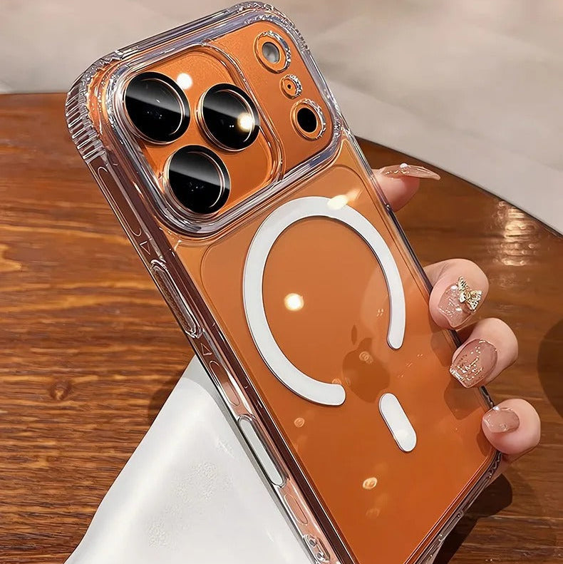 High-Clear iPhone Case — Transparent Magnetic Ultra-Thin PC Half-Wrapped Cover with Camera Control Button, Anti-Fingerprint, Anti-Scratch, Non-Slip, MagSafe Compatible Design