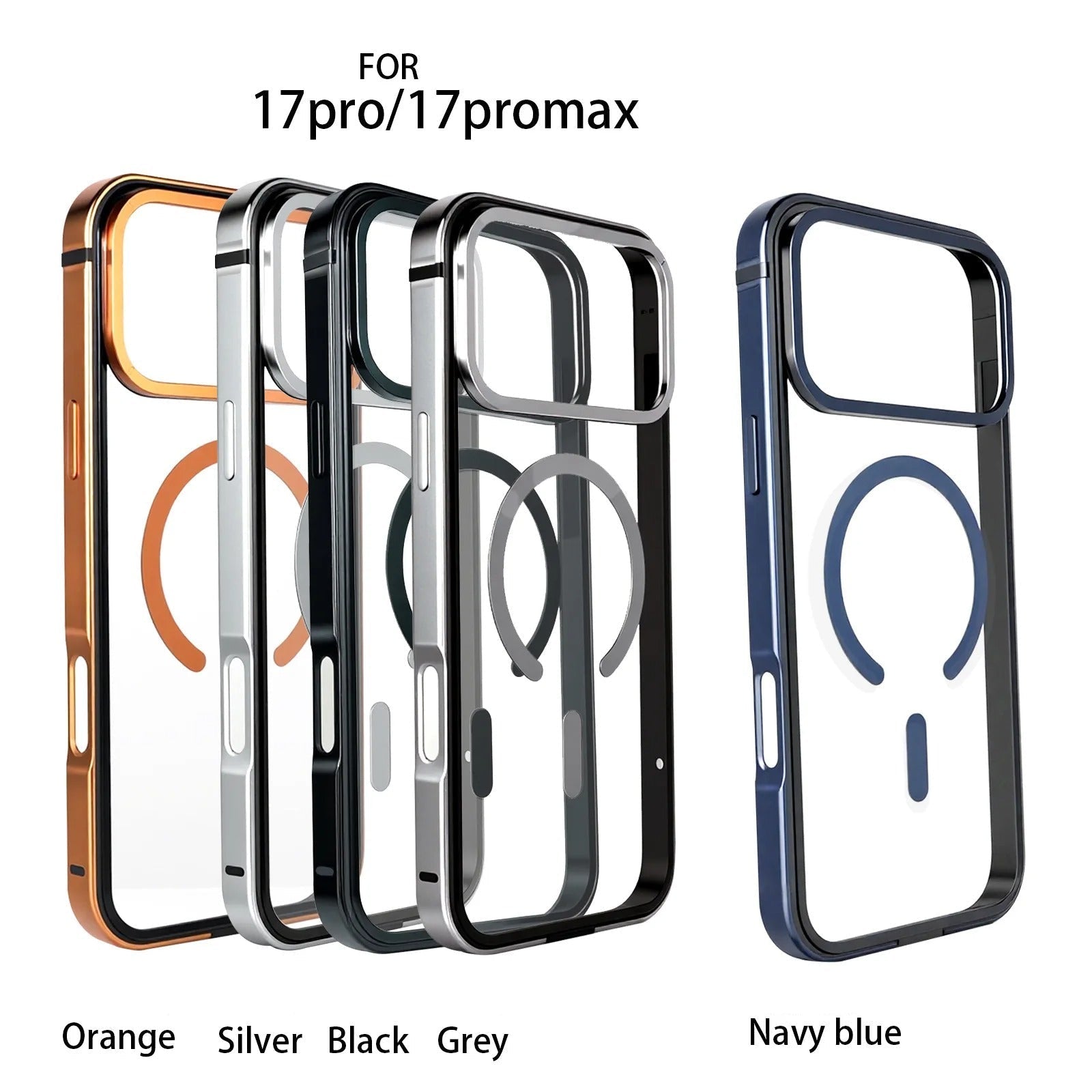 High-End iPhone Case — MagSafe Magnetic Aluminum Alloy Frame with HD Acrylic Backplate, Shock-Resistant Premium Protective Cover