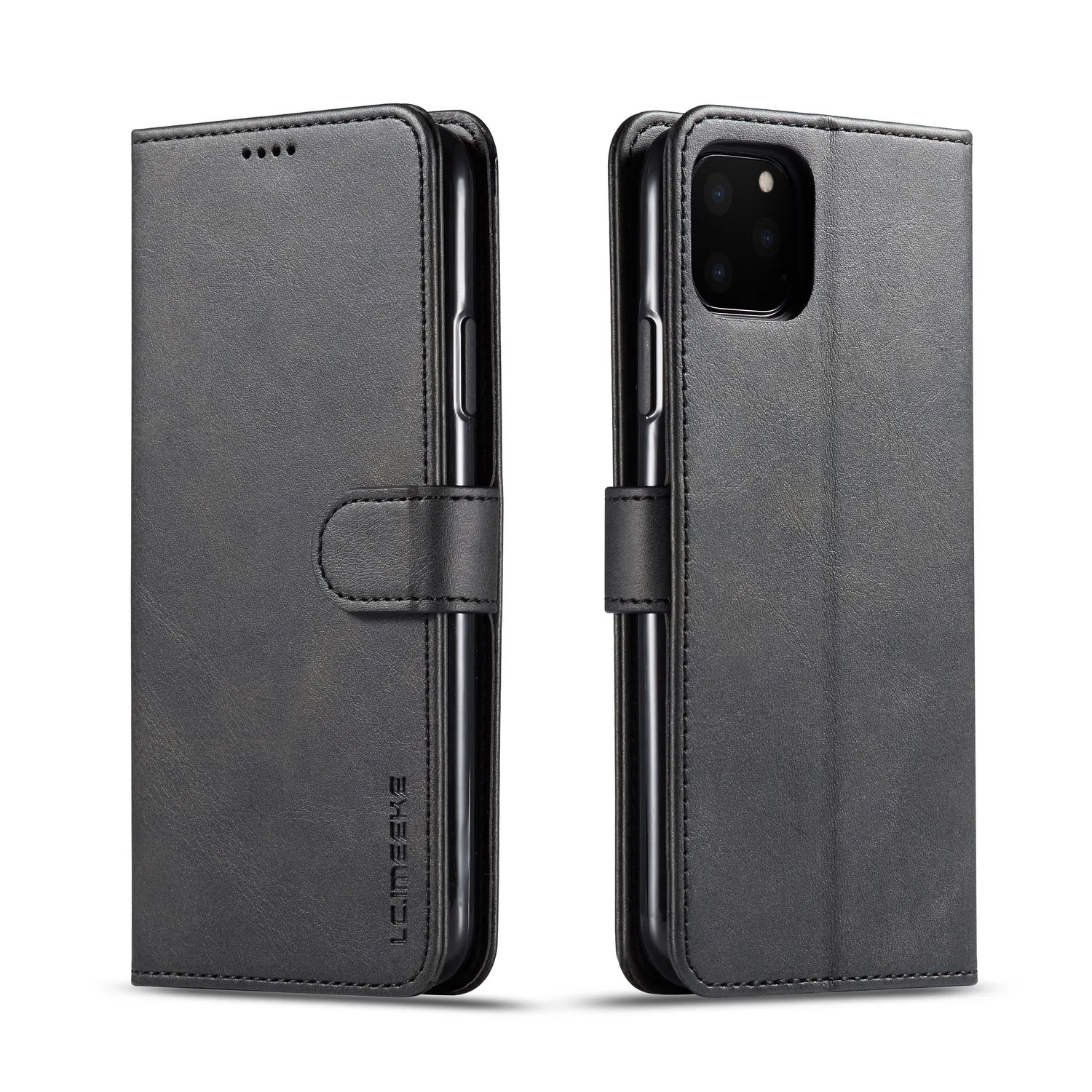 Luxury iPhone Case — Leather Wallet Flip Cover with Card Slot, Anti-Fingerprint, Anti-Scratch, Non-Slip, Full Protection, Artificial Leather Design