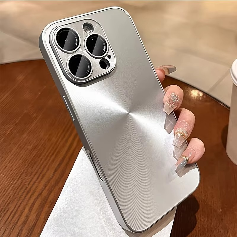 Luxury Aurora Laser iPhone Case — Matte Shockproof Armor Cover, Anti-Fingerprint, Anti-Scratch, Dustproof, Soft Bumper, Reflective Finish