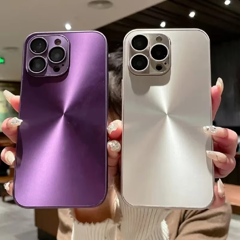 Luxury Aurora Laser iPhone Case — Matte Shockproof Armor Cover, Anti-Fingerprint, Anti-Scratch, Dustproof, Soft Bumper, Reflective Finish