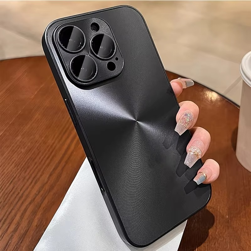 Luxury Aurora Laser iPhone Case — Matte Shockproof Armor Cover, Anti-Fingerprint, Anti-Scratch, Dustproof, Soft Bumper, Reflective Finish