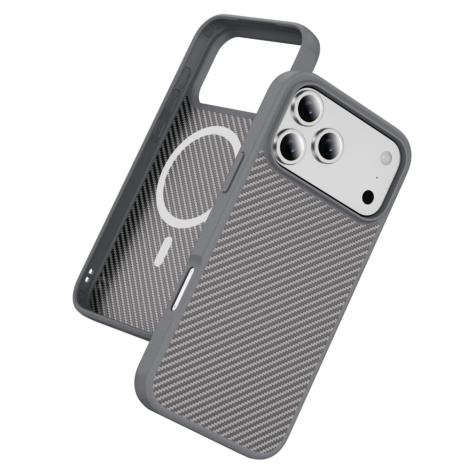 Luxury Carbon Fiber Shockproof iPhone Case — Drop-Resistant Anti-Fingerprint Non-Slip Protective Cover with Scratch & Dust Defense