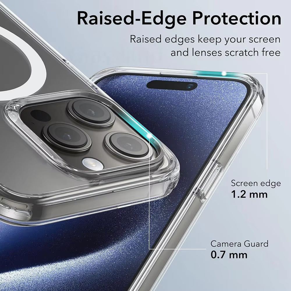 Luxury iPhone Case — MagSafe Clear Shockproof Acrylic Cover with Anti-Fingerprint Anti-Scratch Slim Transparent Design