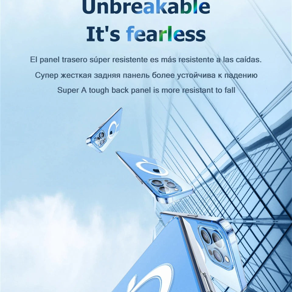 Luxury iPhone Case — MagSafe Clear Shockproof Acrylic Cover with Anti-Fingerprint Anti-Scratch Slim Transparent Design