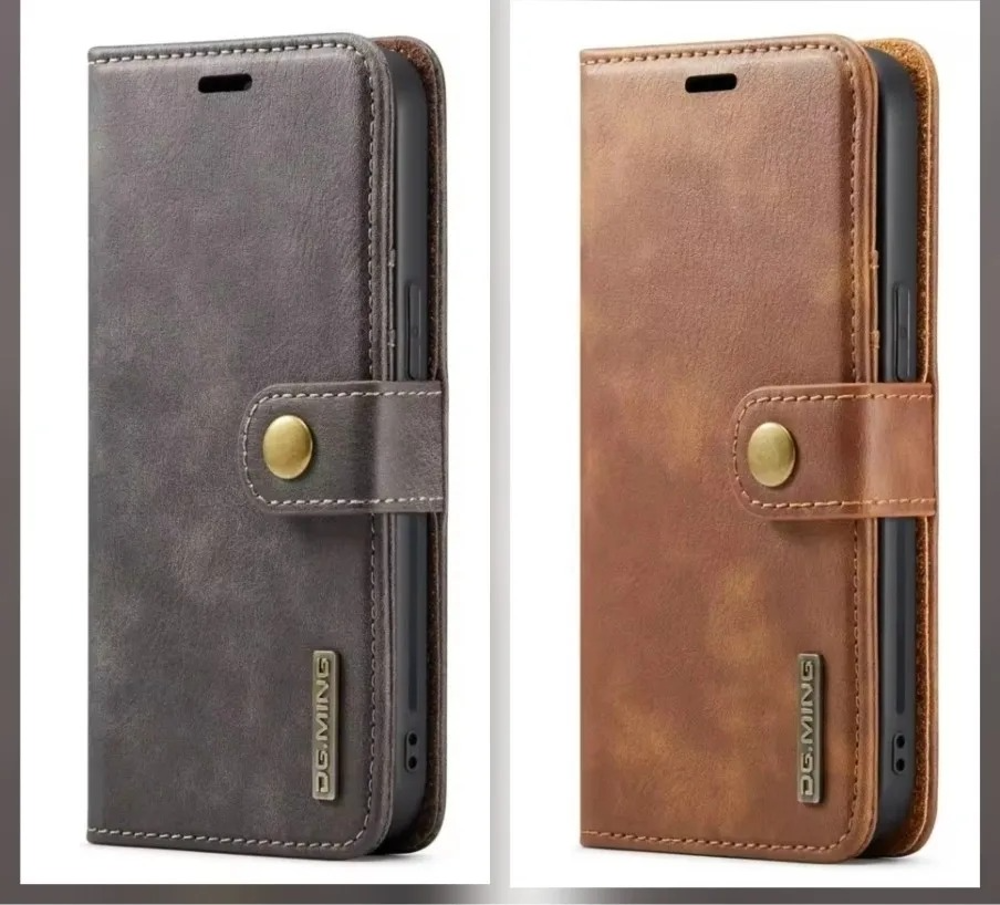 Luxury Detachable Magnetic Leather iPhone Wallet Case — Dual Layer, Shockproof, Anti-Fingerprint, Heavy Duty, Matte Finish, With Card Holder & Holder Slot