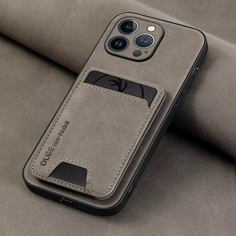 Luxury Faux Leather Wallet Phone Case — Stylish Shockproof Holder Cover, Anti-Scratch, Durable Full Protection, Soft Touch Finish