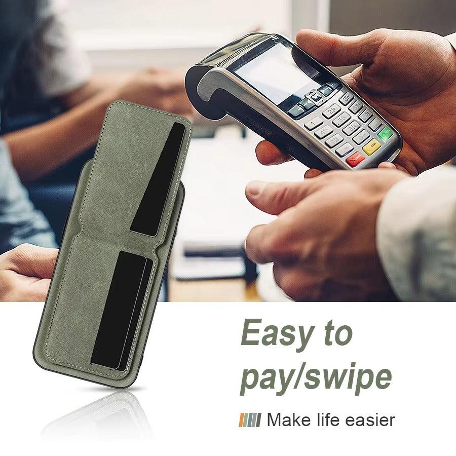 Luxury Faux Leather Wallet Phone Case — Stylish Shockproof Holder Cover, Anti-Scratch, Durable Full Protection, Soft Touch Finish