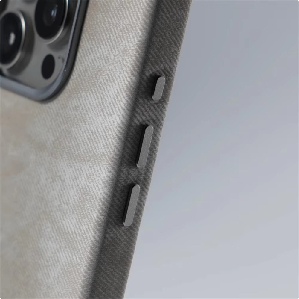 Luxury Fiber Leather iPhone Case — Full Coverage MagSafe Compatible, Shockproof, Anti-Fingerprint, Anti-Scratch, Dustproof, Non-Slip, Wireless Charging