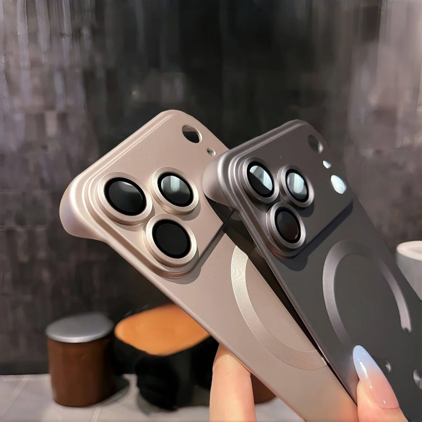 Luxury iPhone Case — Frameless Plating MagSafe Half-Wrapped Ultra-Thin PC Cover with Lens Film, Shockproof, Anti-Fingerprint, Anti-Scratch, Non-Slip Design