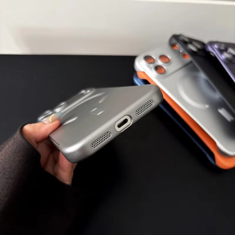 Luxury iPhone Case — Frameless Plating MagSafe Half-Wrapped Ultra-Thin PC Cover with Lens Film, Shockproof, Anti-Fingerprint, Anti-Scratch, Non-Slip Design