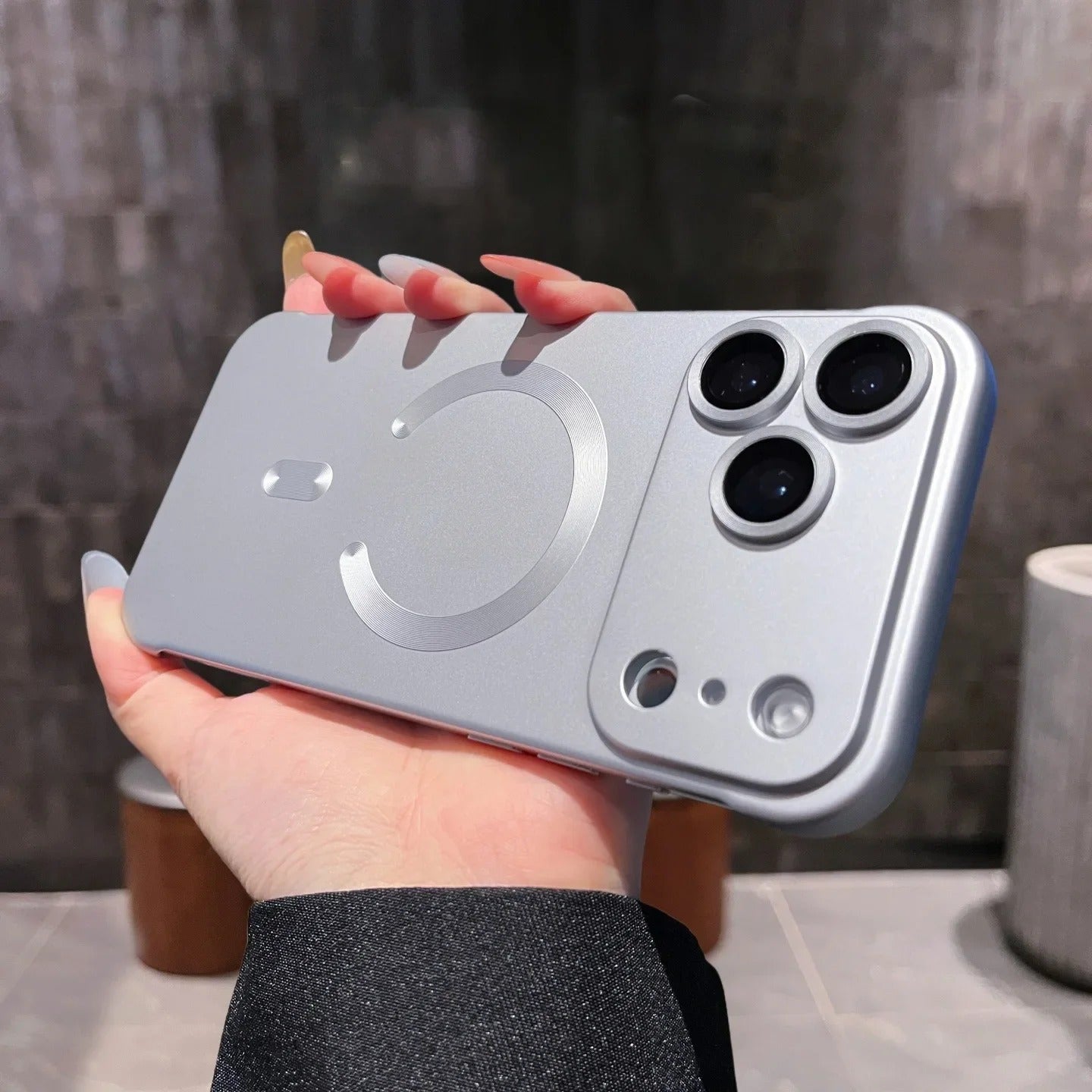 Luxury iPhone Case — Frameless Plating MagSafe Half-Wrapped Ultra-Thin PC Cover with Lens Film, Shockproof, Anti-Fingerprint, Anti-Scratch, Non-Slip Design