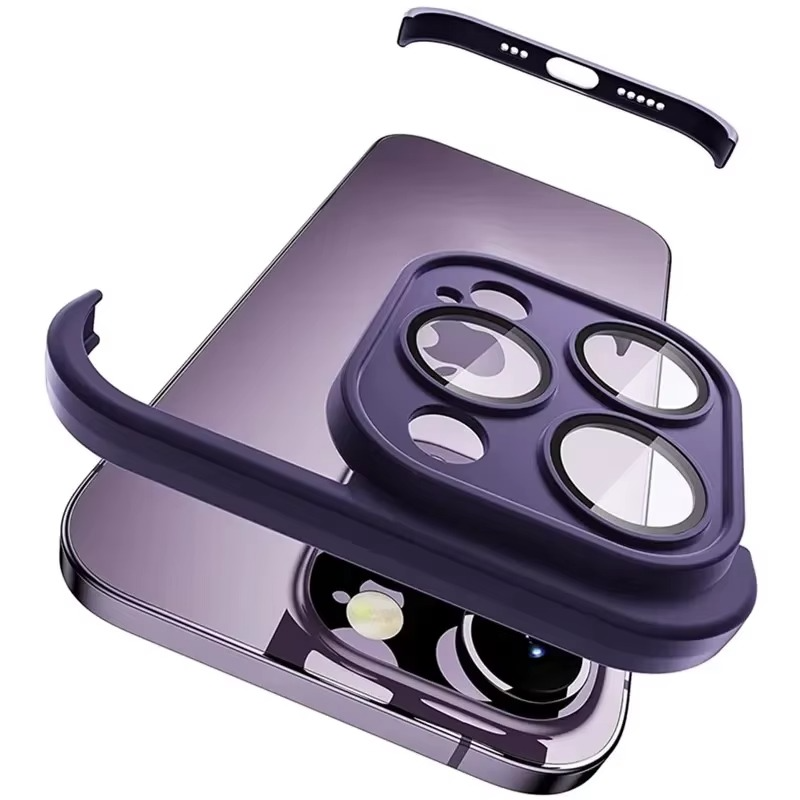 Luxury Frameless Silicone iPhone Case — Bumper Cover with Lens Protection, Shockproof, Anti-Fingerprint, Dustproof, Lightweight Full Corner Protection