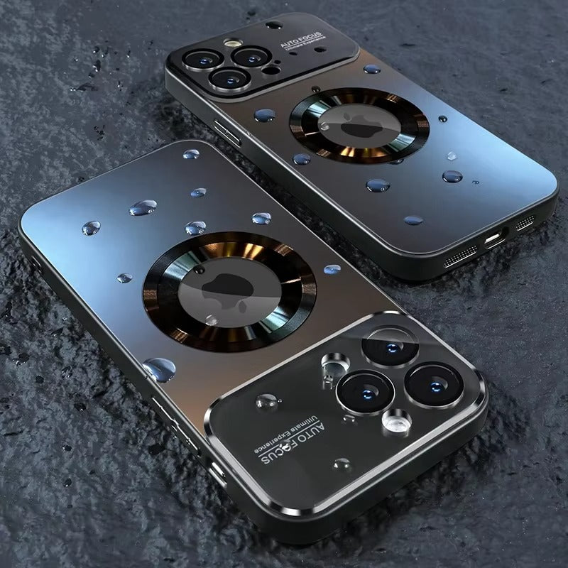Luxury iPhone Case — Glass Camera Protection MagSafe Wireless-Charging Full-Coverage Hard Cover with Shockproof, Anti-Fingerprint, Anti-Scratch Design