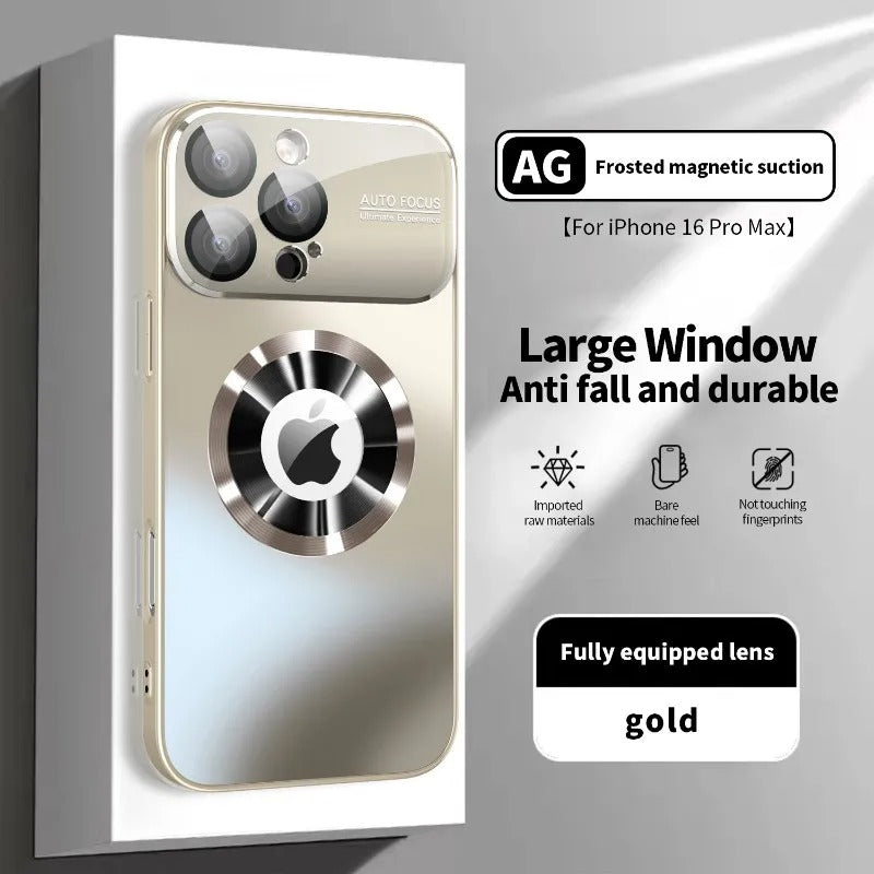 Luxury iPhone Case — Glass Camera Protection MagSafe Wireless-Charging Full-Coverage Hard Cover with Shockproof, Anti-Fingerprint, Anti-Scratch Design