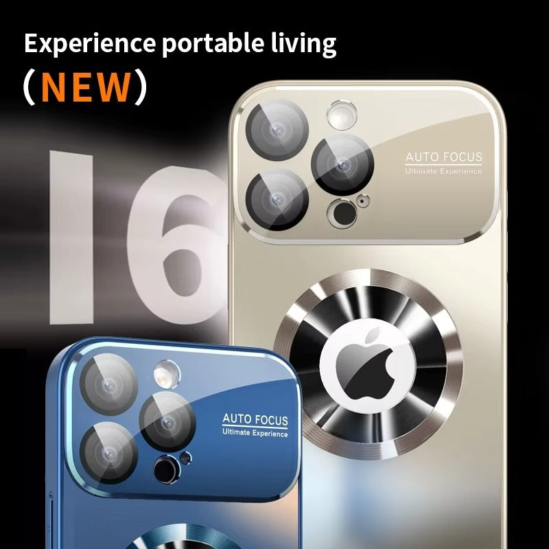 Luxury iPhone Case — Glass Camera Protection MagSafe Wireless-Charging Full-Coverage Hard Cover with Shockproof, Anti-Fingerprint, Anti-Scratch Design