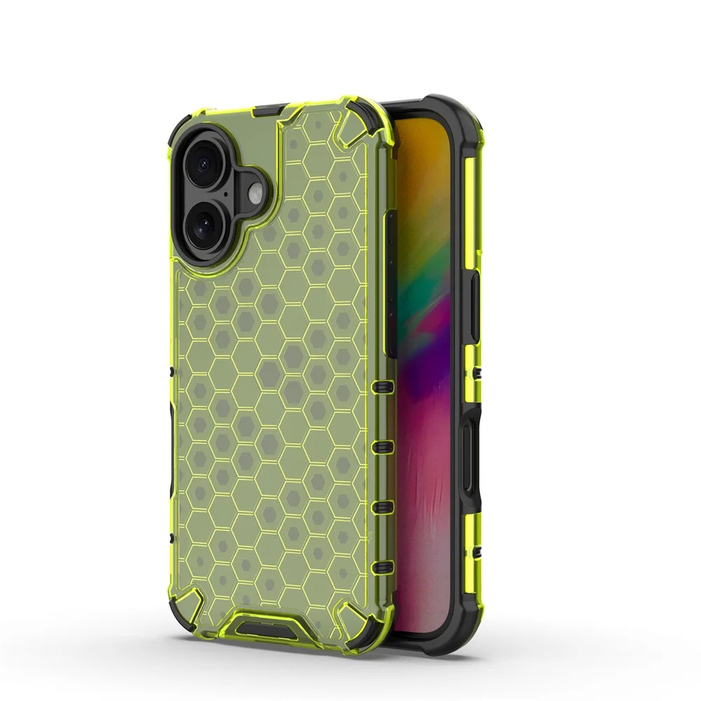 Luxury Honeycomb Armor iPhone Case — Shockproof Military Hybrid Bumper Cover, Anti-Fingerprint, Dustproof, Matte Finish, Hard PC Protection