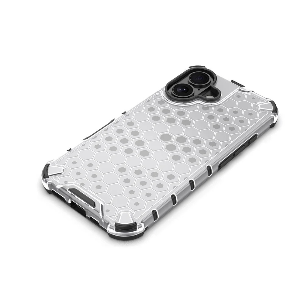 Luxury Honeycomb Armor iPhone Case — Shockproof Military Hybrid Bumper Cover, Anti-Fingerprint, Dustproof, Matte Finish, Hard PC Protection
