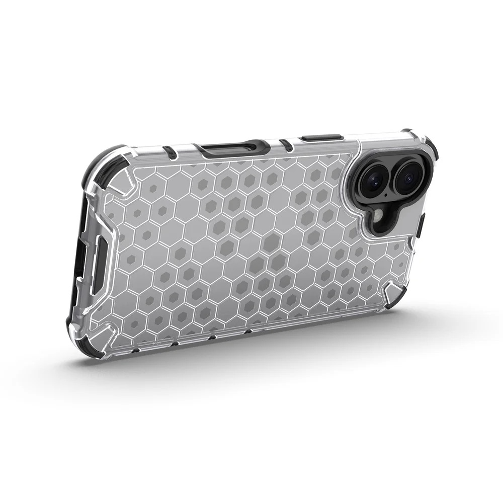 Luxury Honeycomb Armor iPhone Case — Shockproof Military Hybrid Bumper Cover, Anti-Fingerprint, Dustproof, Matte Finish, Hard PC Protection