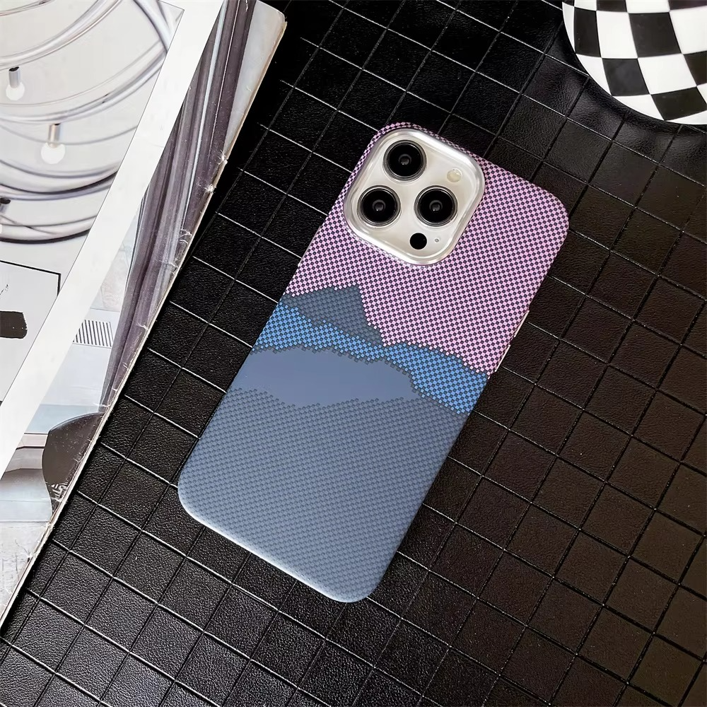 Luxury iPhone Case — Kevlar Pattern MagSafe Compatible Magnetic Shockproof Cover, Anti-Fingerprint, Anti-Scratch, Dustproof, Wireless-Charging, Full Protection