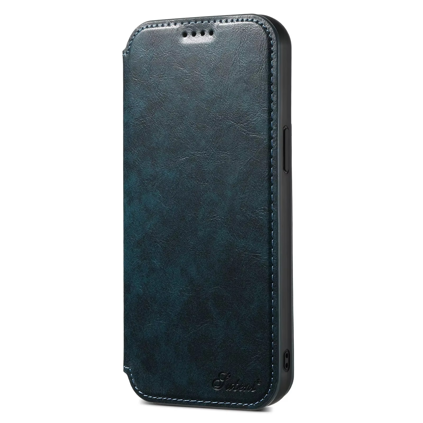 Luxury Leather Flip Wallet Phone Case for iPhone — Magnetic, Wireless Charging Compatible, Anti-Fingerprint, Dustproof, Card Holder, Kickstand, Non-Slip