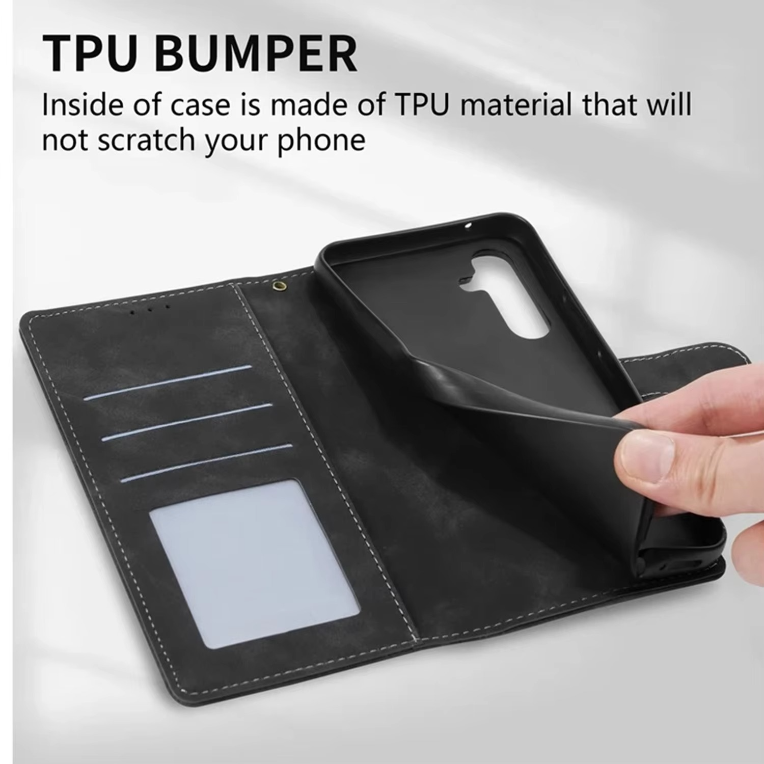 Luxury iPhone Case — Leather Magnetic Wallet Flip Cover with Card Slot Holder, Shockproof Anti-Fingerprint Anti-Scratch Non-Slip Full Protection