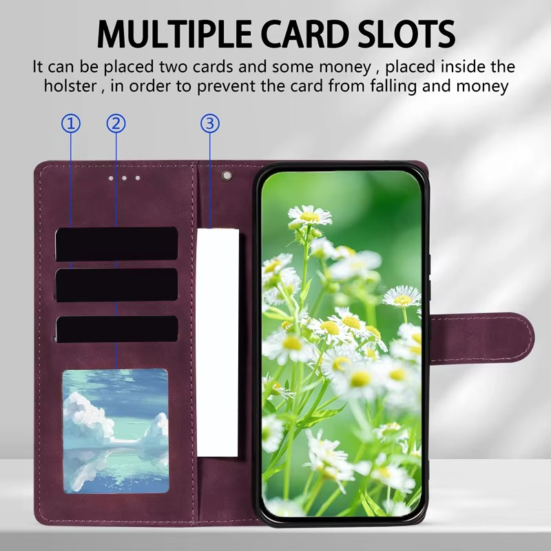 Luxury iPhone Case — Leather Magnetic Wallet Flip Cover with Card Slot Holder, Shockproof Anti-Fingerprint Anti-Scratch Non-Slip Full Protection
