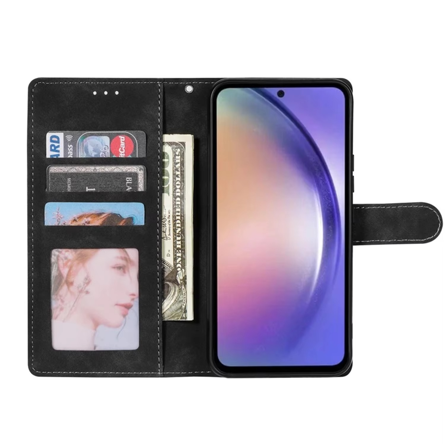 Luxury iPhone Case — Leather Magnetic Wallet Flip Cover with Card Slot Holder, Shockproof Anti-Fingerprint Anti-Scratch Non-Slip Full Protection