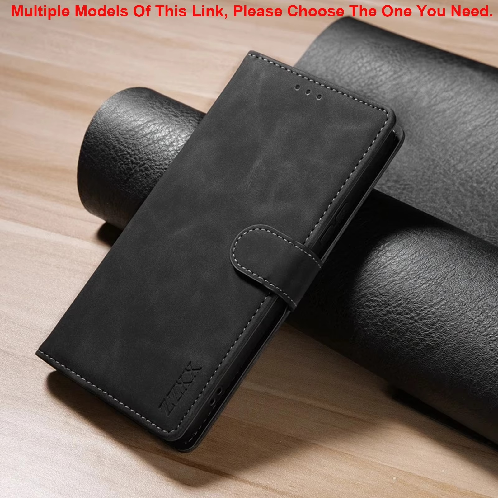 Luxury iPhone Case — Leather Magnetic Wallet Flip Cover with Card Slot Holder, Shockproof Anti-Fingerprint Anti-Scratch Non-Slip Full Protection